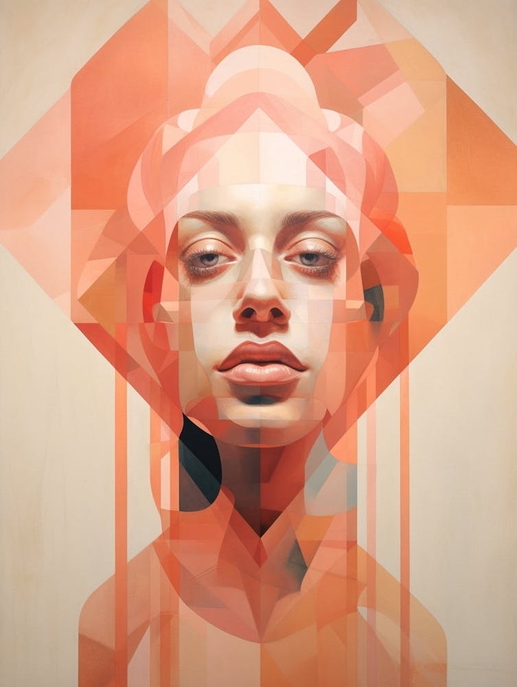 Abstract Geometric Lady Portrait 23