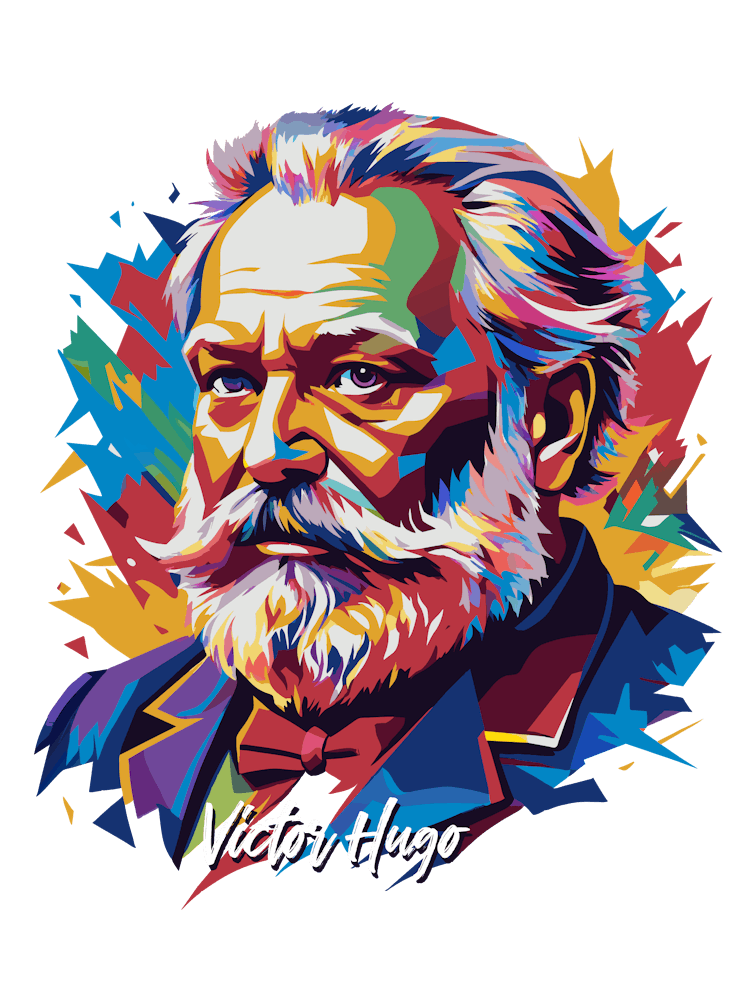 Victor Hugo 02 Portrait WPAP Pop Art