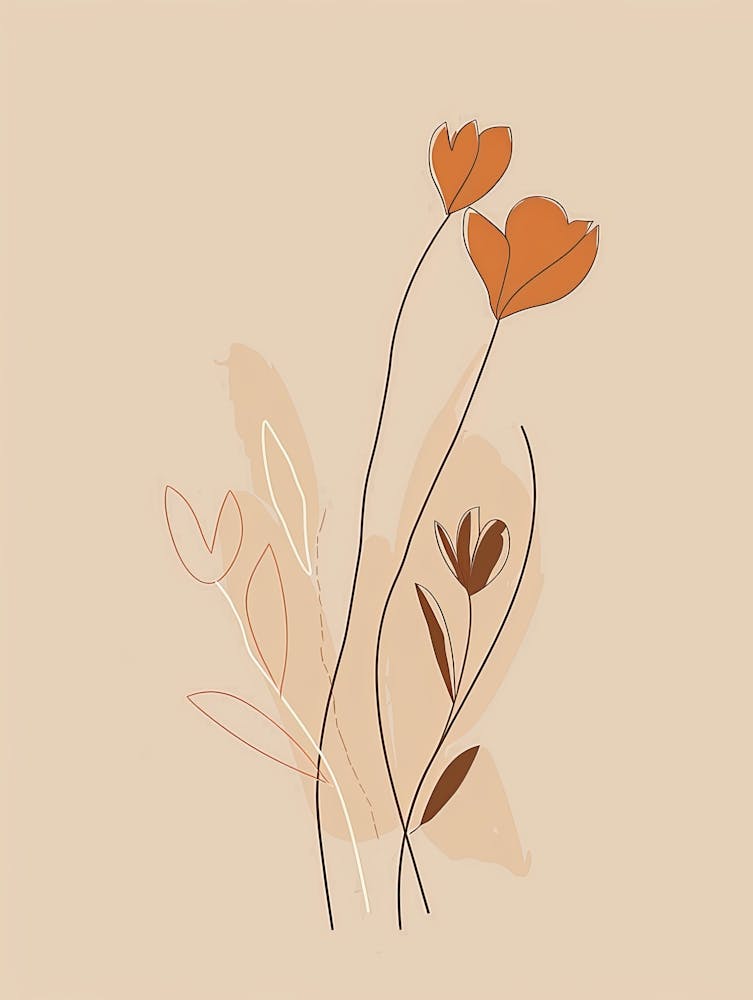 Stuttgart Botanical Garden Boho Line Art