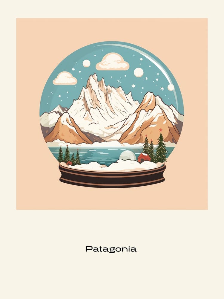 Patagonia Argentina 1 Snowglobe Poster