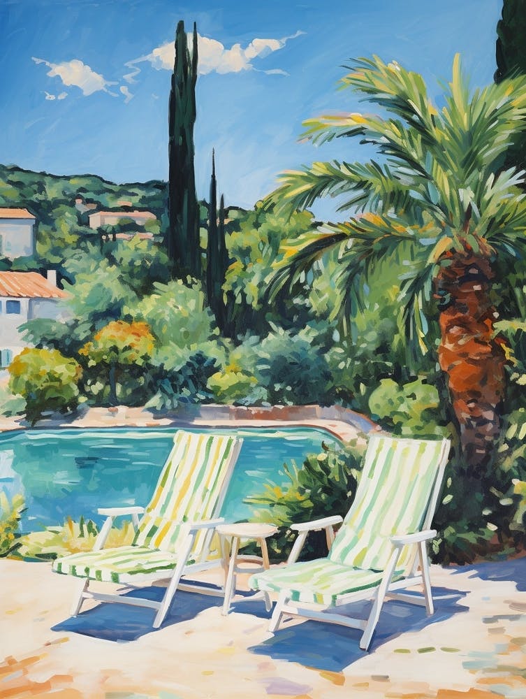 Sun Lounger By The Pool In French Countryside 4