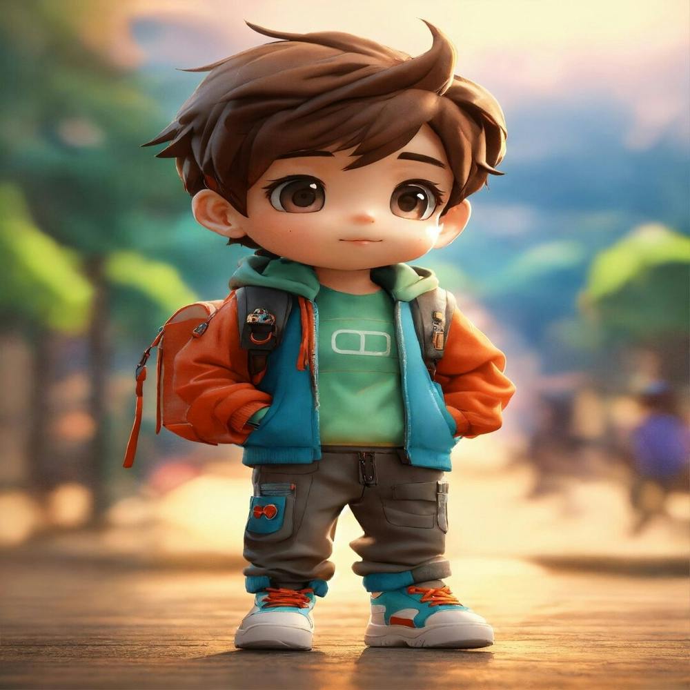 Cute Boy With Backpack