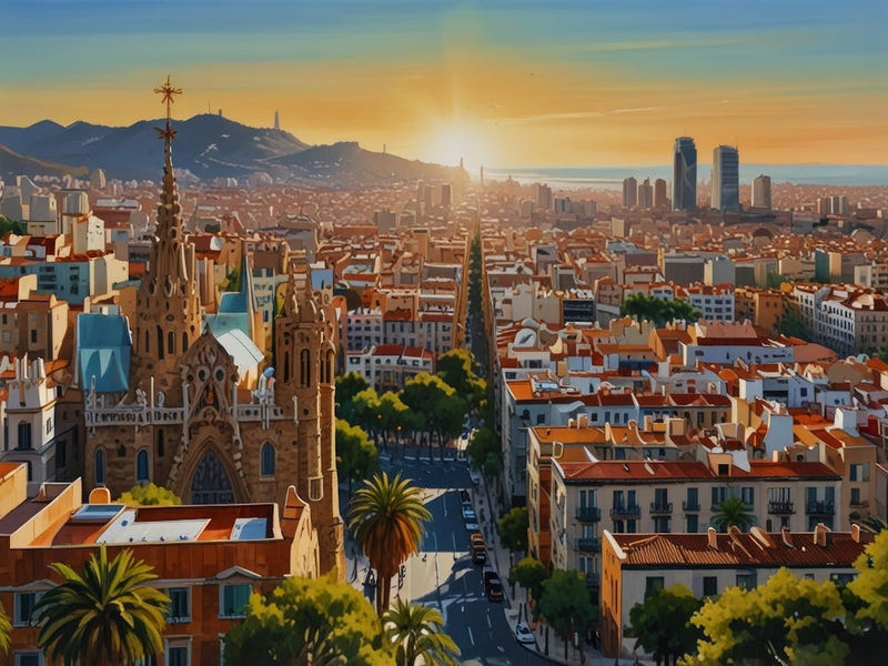 Barcelona Cityscape art 2