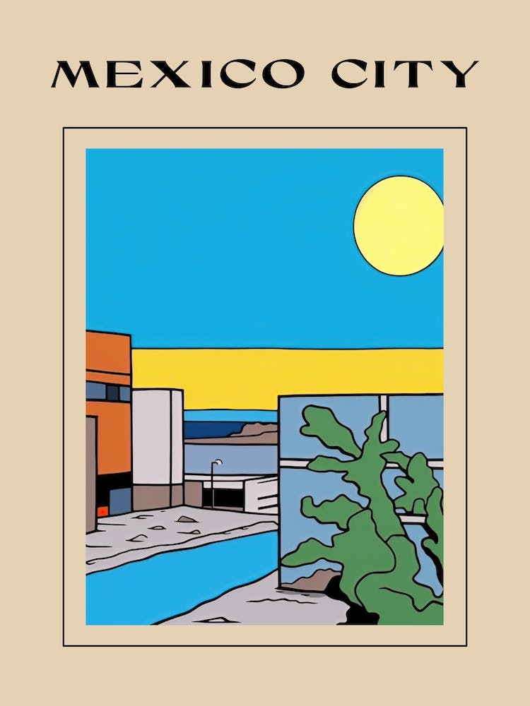 Minimal Design Style Of Mexico City, Mexico 3 Poster