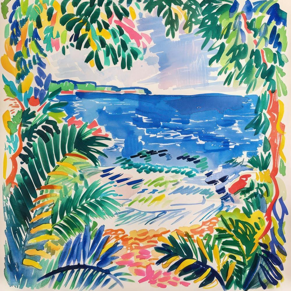 Seaside Painting Matisse Style 6