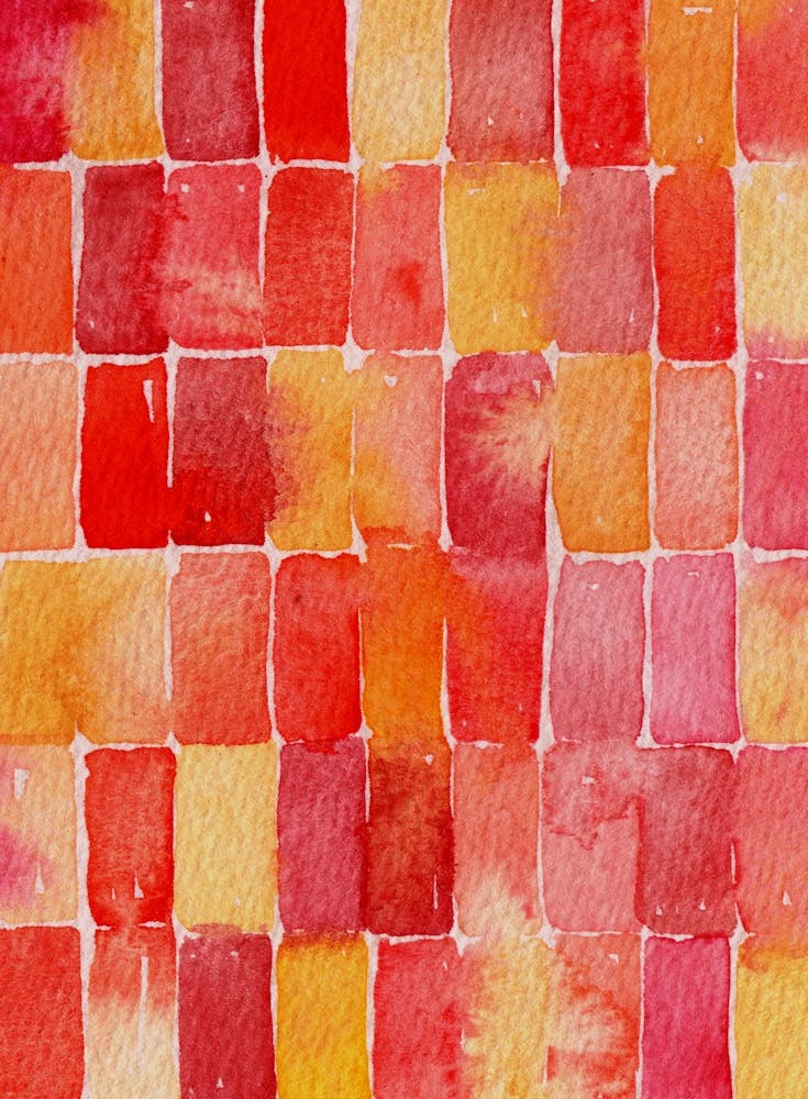 Rotes Aquarell Geometrisches Abstrakt
