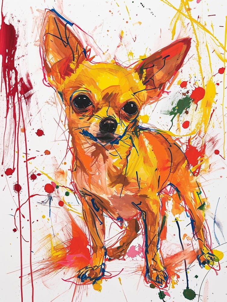 Chihuahua Acrylic Painting 10