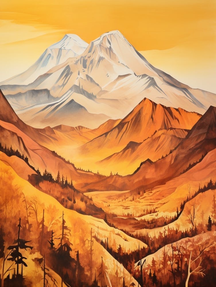 Mount Mckinley Denali Usa 1 Mountain Painting