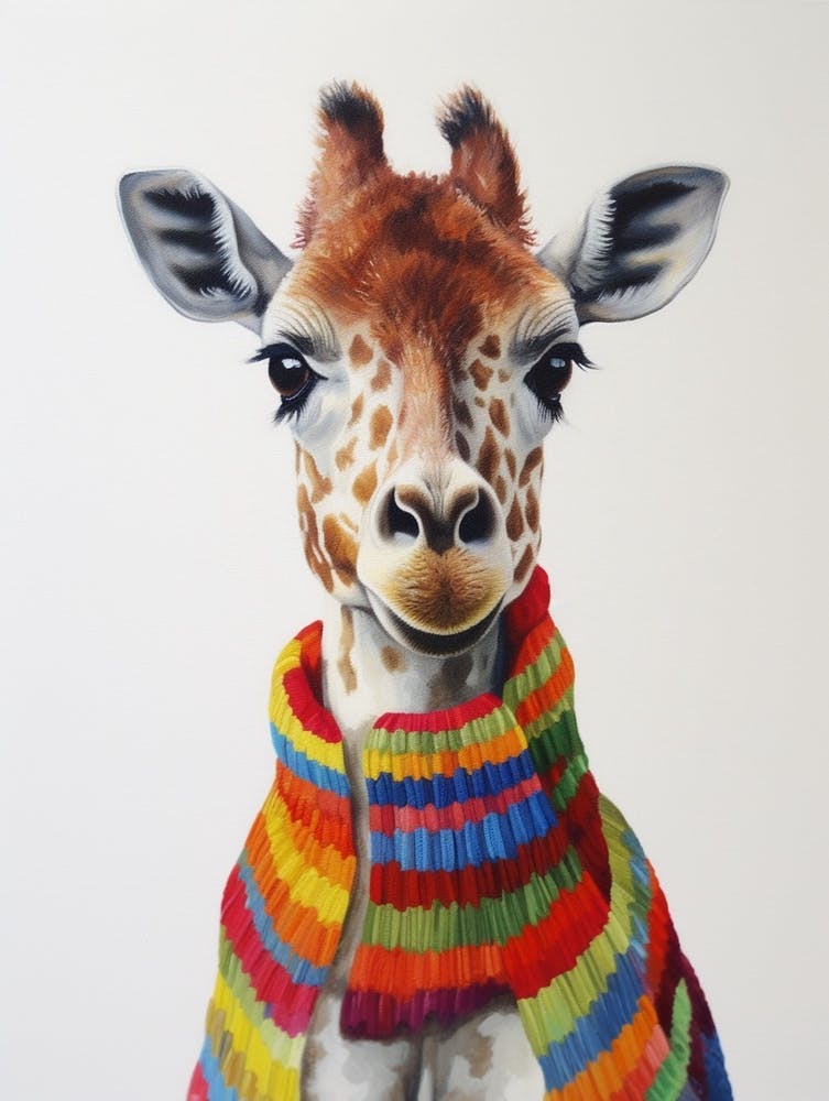 Baby Animal Wearing Sweater Giraffe