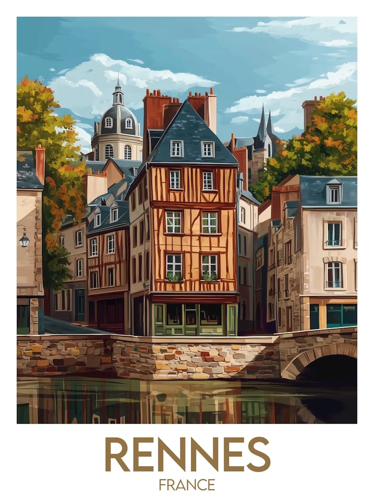 Affiche de voyage Rennes 1