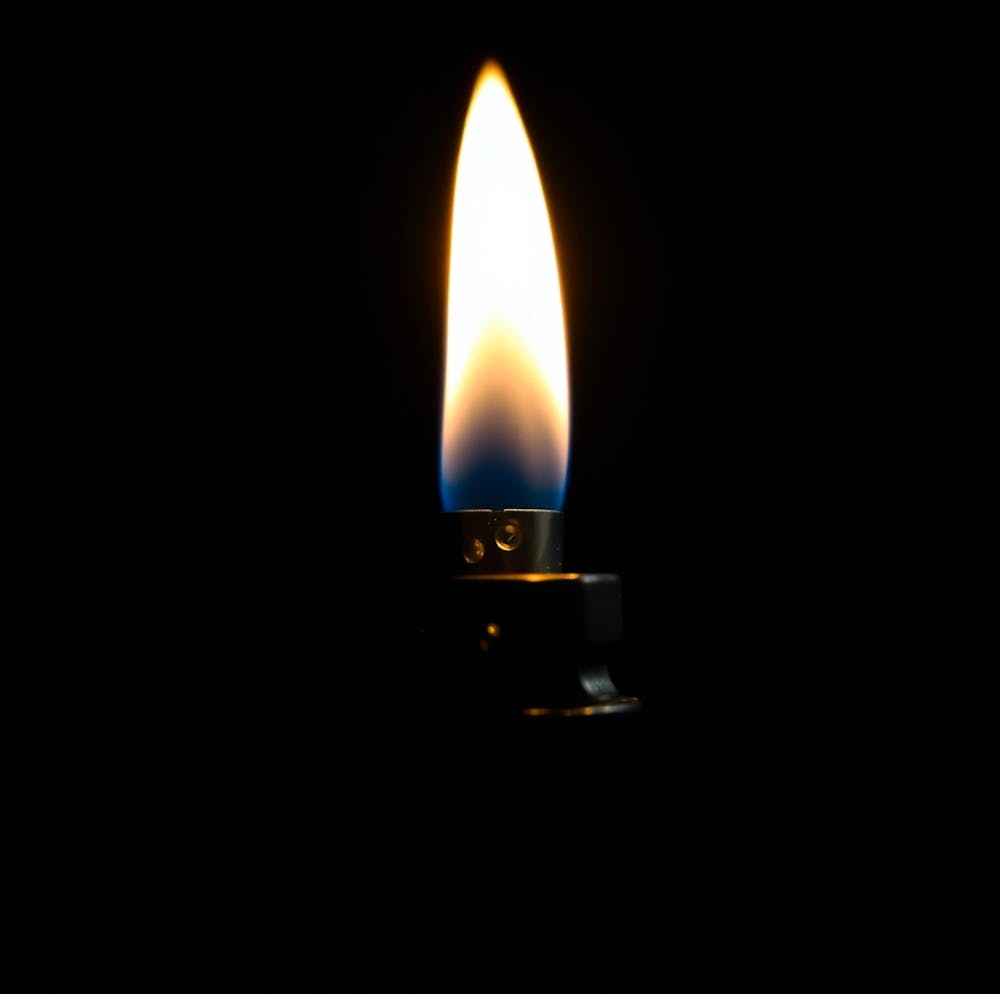 Lit Candle In The Dark