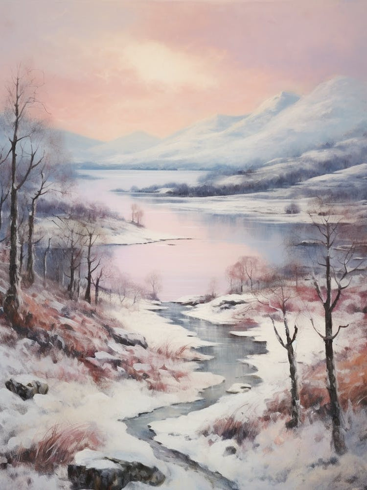 Dreamy Winter Painting Loch Lomond And The Trossach National Park Scotland 2
