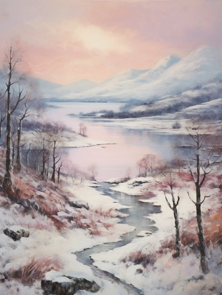 Dreamy Winter Painting Loch Lomond And The Trossach National Park Scotland 2