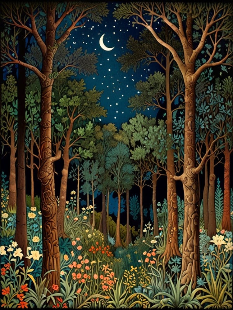 William Morris Nacht im Wald 38