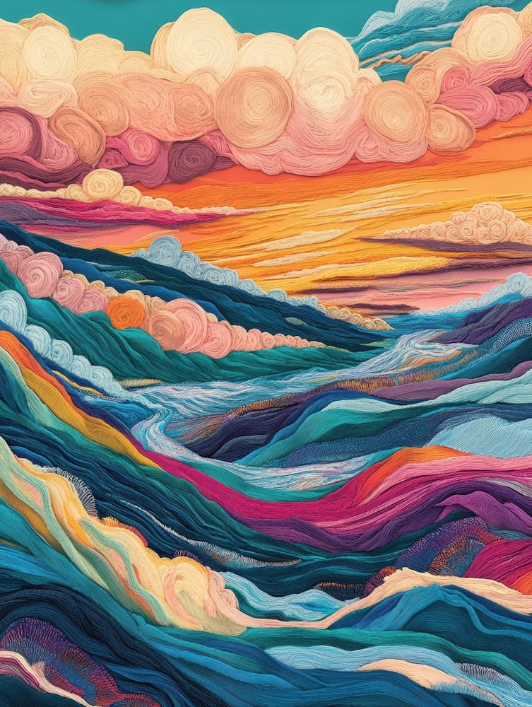 Sunset Over The Ocean