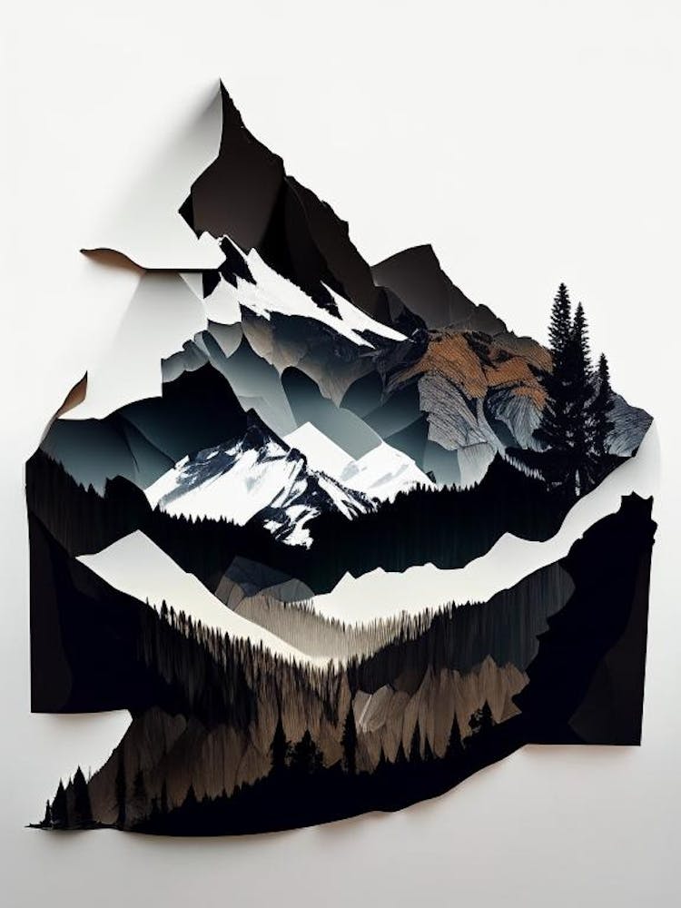 Rocky Mountain National Park United States Of America Cut Out Paper