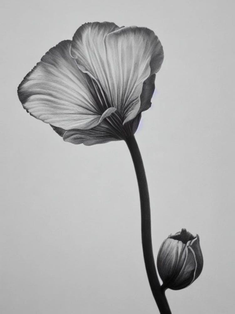 Wicken S/W Bleistift 1 Blume