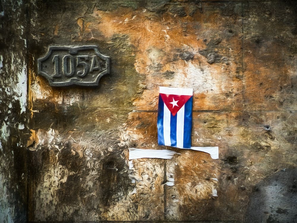 Cuban Flag On Wall