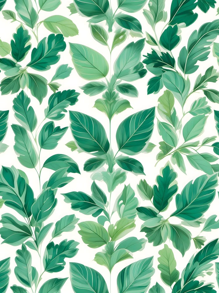 Lush Green Foliage Pattern