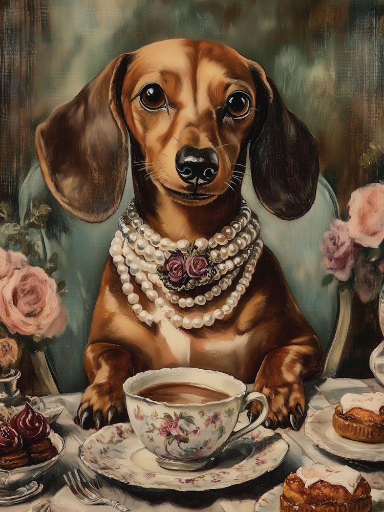 Dachshund Tea Party