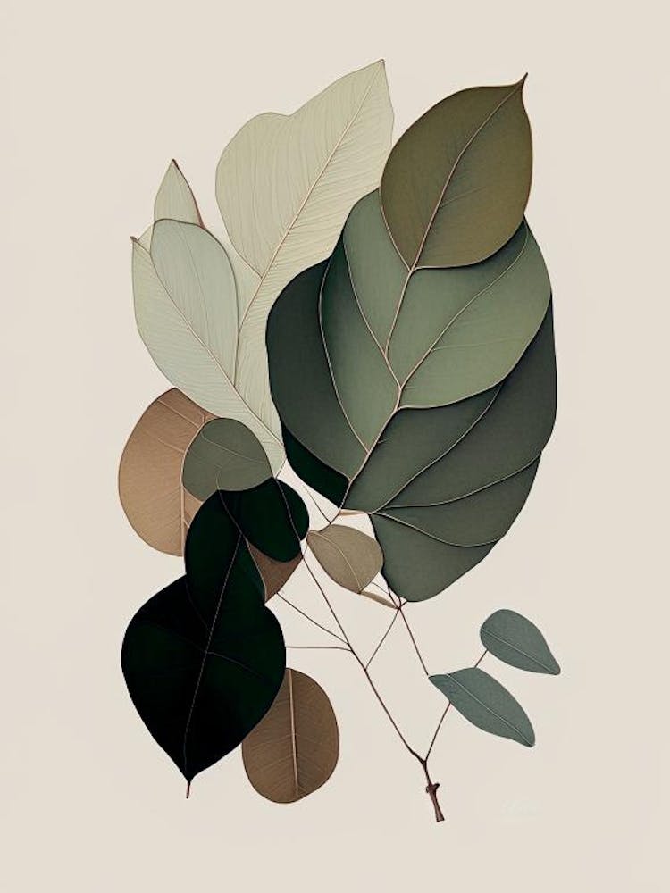 Eucalyptus  Leaf Rousseau Inspired