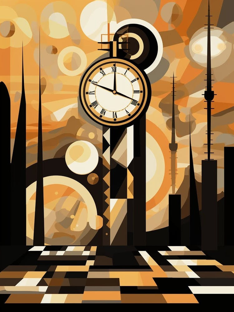 Time Abstract Geometric Illustration 8