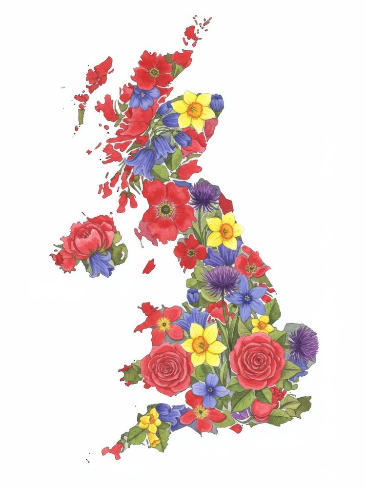 Uk Floral Map