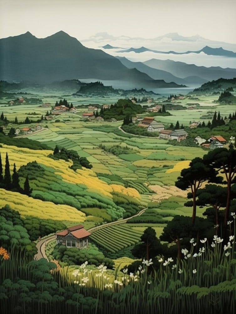 Rural Landscapes Satoyama Japanese Style 1 Art Print By PixelPerfect Fy rural-landscapes-satoyama-japanese-style-1-art-print-by-pixelperfect-fy