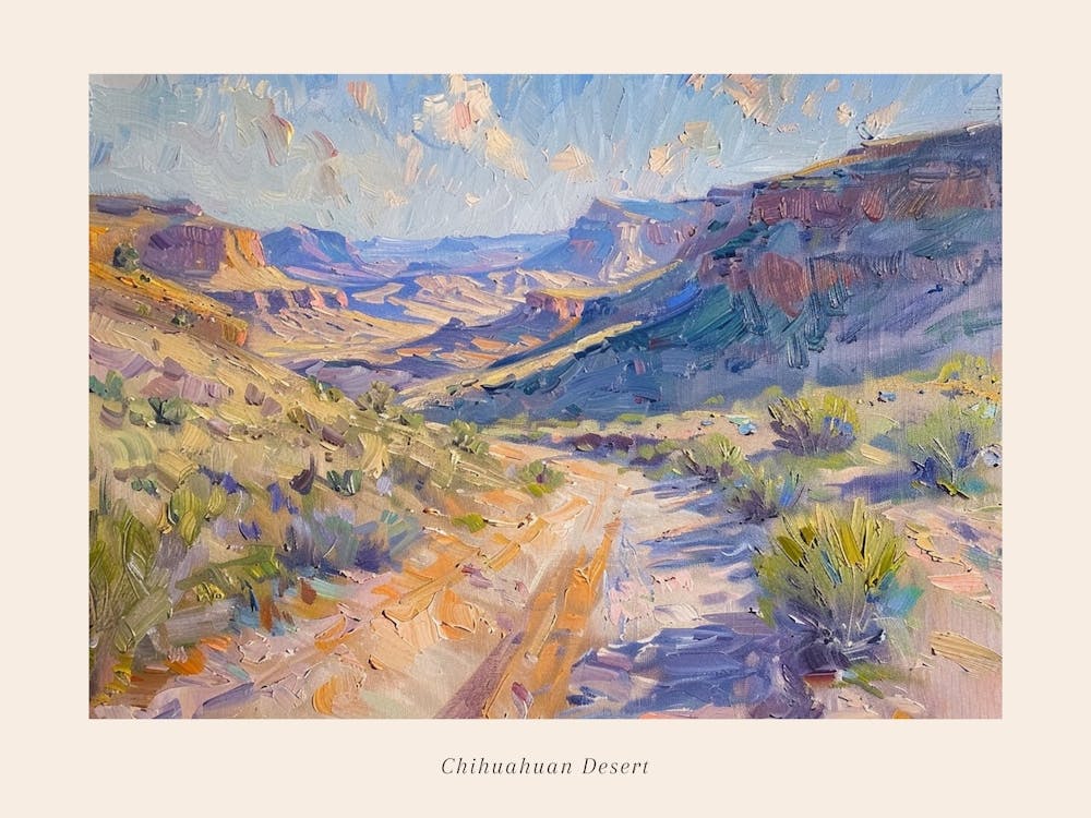 Western Landscapes Chihuahuan Desert Texas 1 Poster