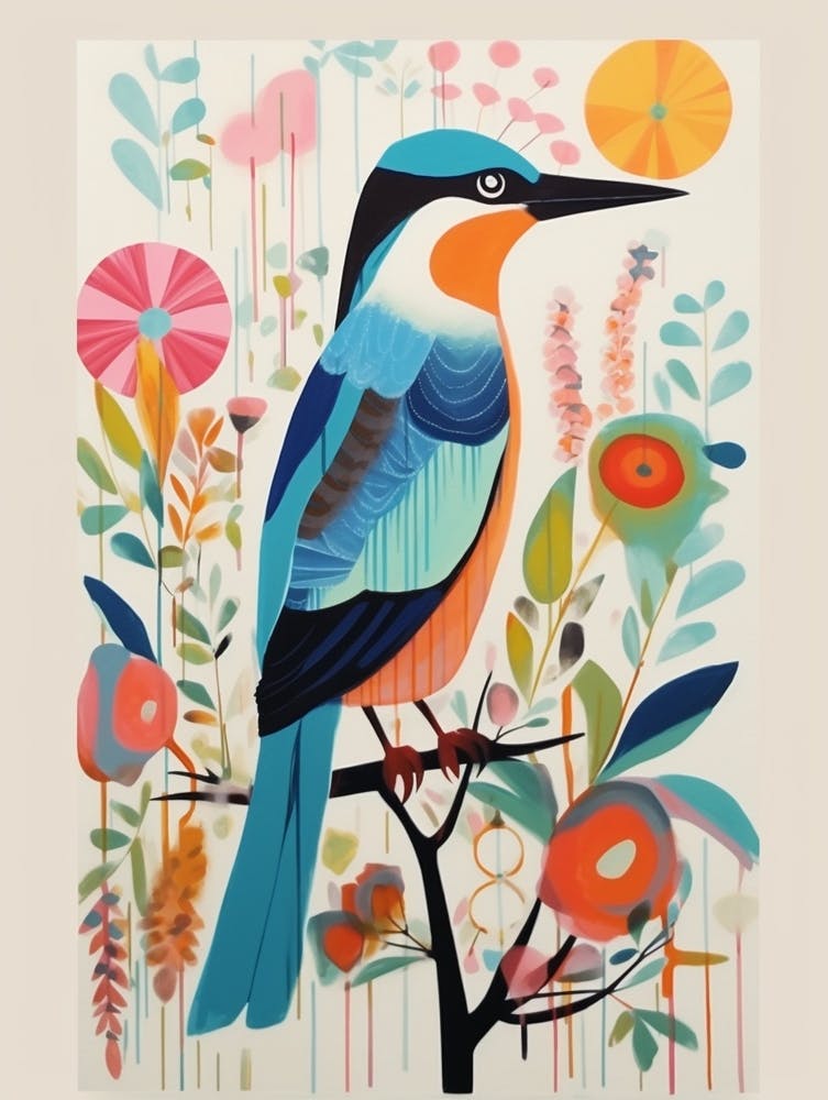 Bunter Skandinavischer Vogel Eisvogel 1