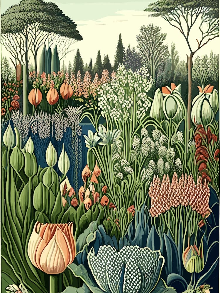 Keukenhof Gardens 1, Netherlands Vintage Botanical