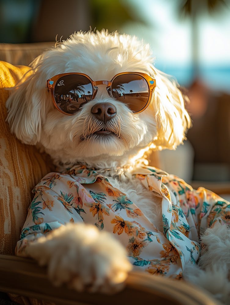 Chien Portant des Lunettes de Soleil 1