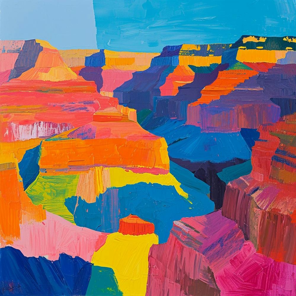 Colourful Abstract Grand Canyon National Park Usa 3