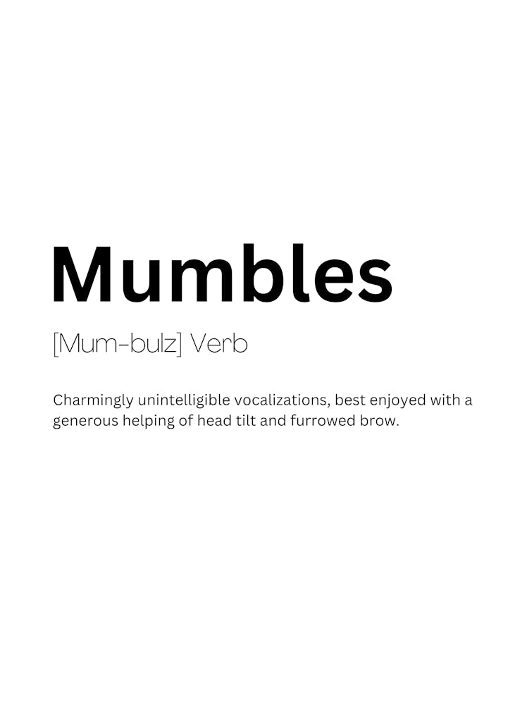 Mumbles Definition Meaning 1