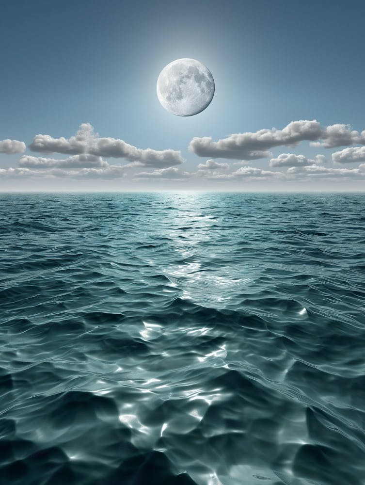 Full Moon Over The Ocean 5