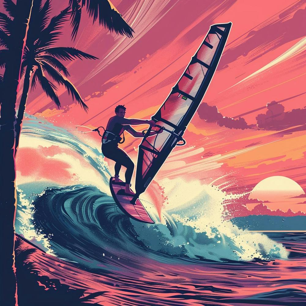 A Windsurfing Lofi Illustration 1718707107 2