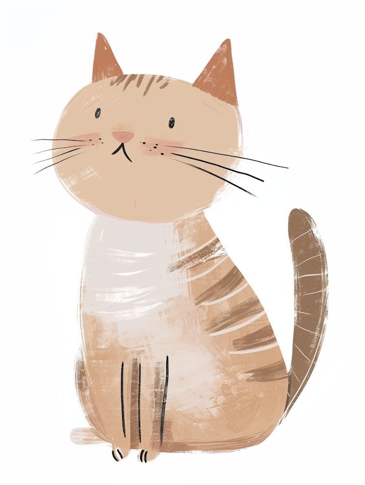 American Bobtail Cat Clipart Illustration 10