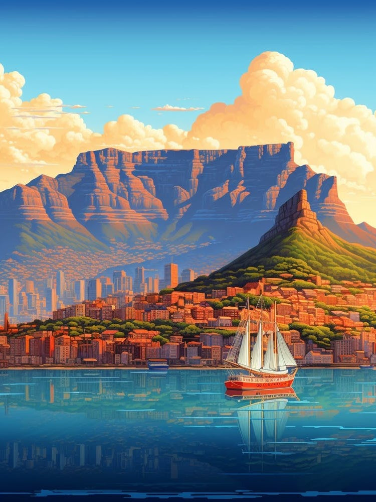 Cape Town Pixel Art 5
