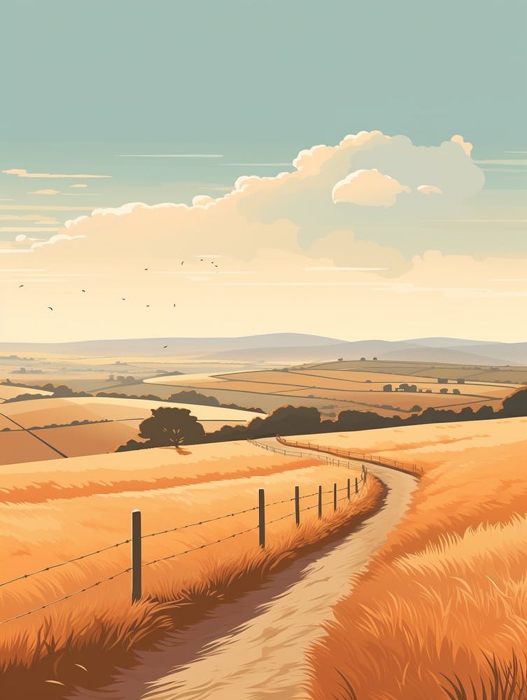 The Ridgeway England 3 Hiking Trail Landscape