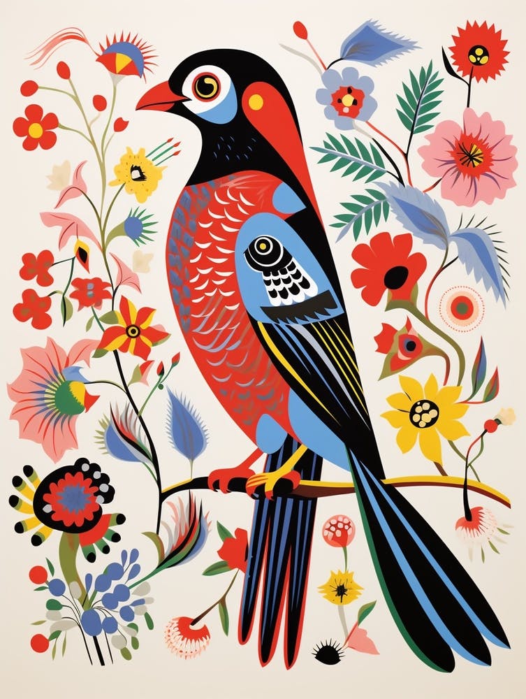 Scandinavian Bird Illustration Falcon 2