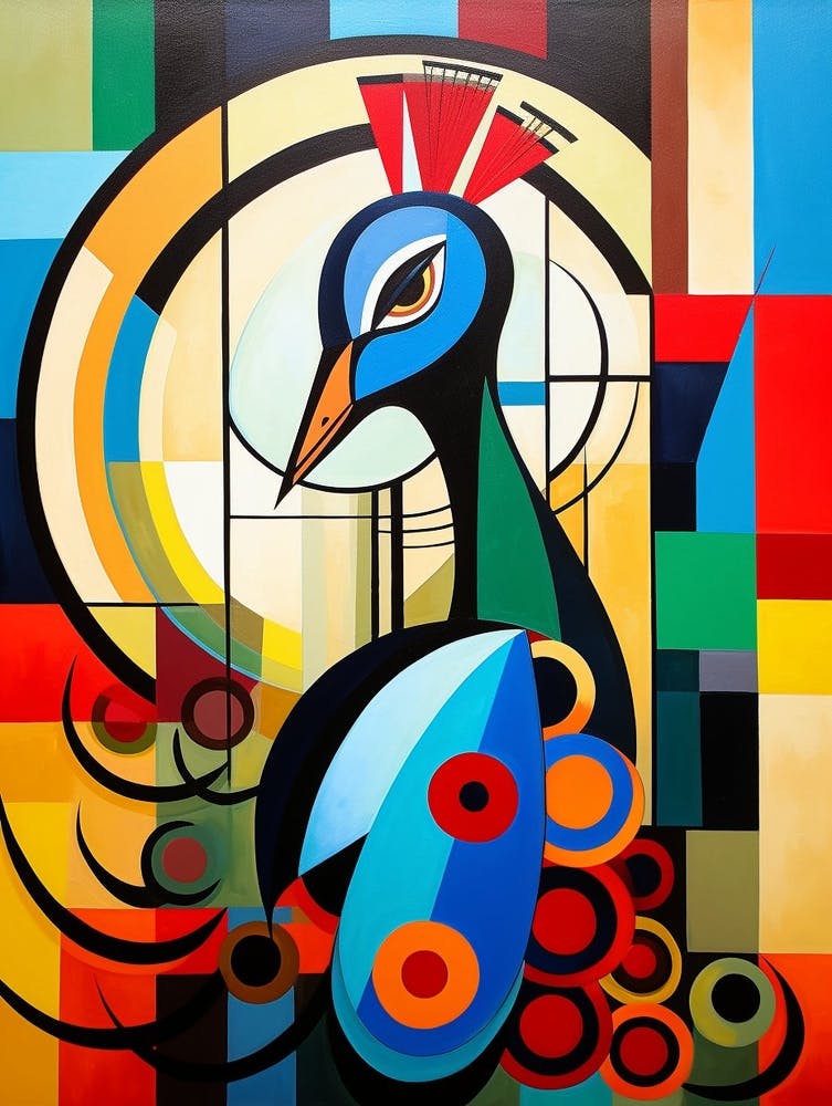 Peacock Abstract Pop Art 5