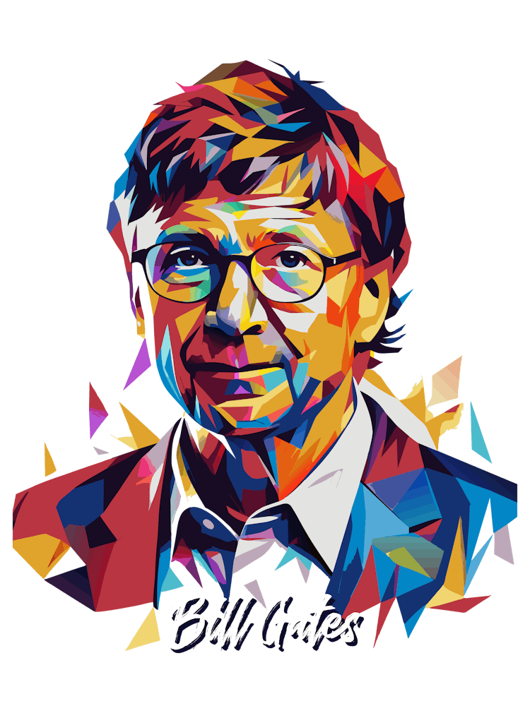 Bill Gates 1 Portrait WPAP Pop Art