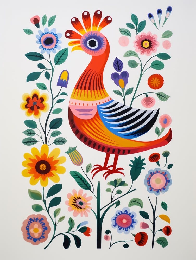 Scandinavian Bird Illustration Cuckoo 2