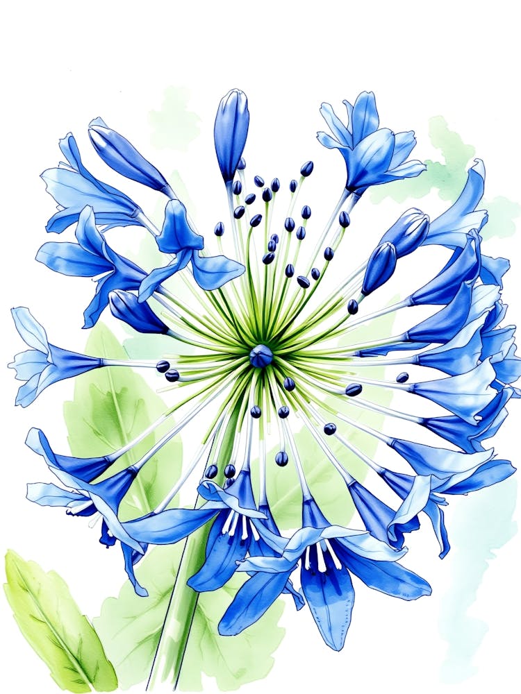 Aquarell Blaue Blume
