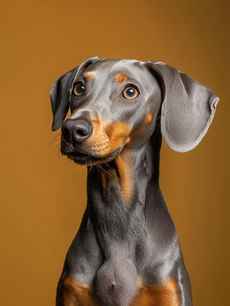Doberman Pinscher. Generated AI.