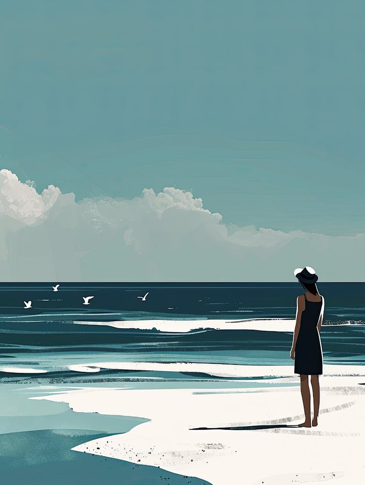 Fille À La Plage, Minimalisme