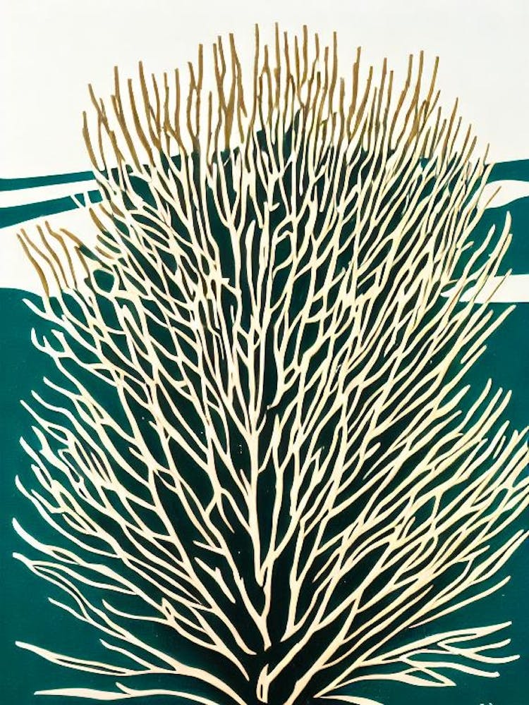 Acropora Suharsonoi V Linocut