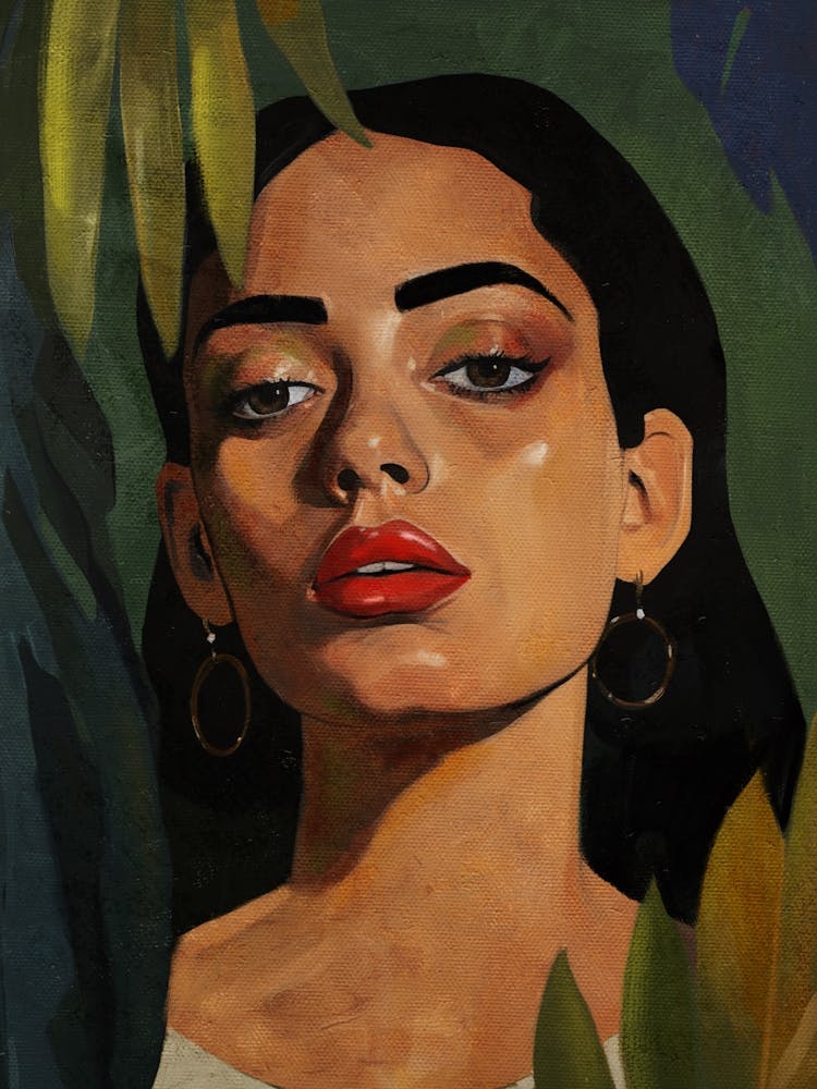 Summer Woman's Portrait in the Tropics