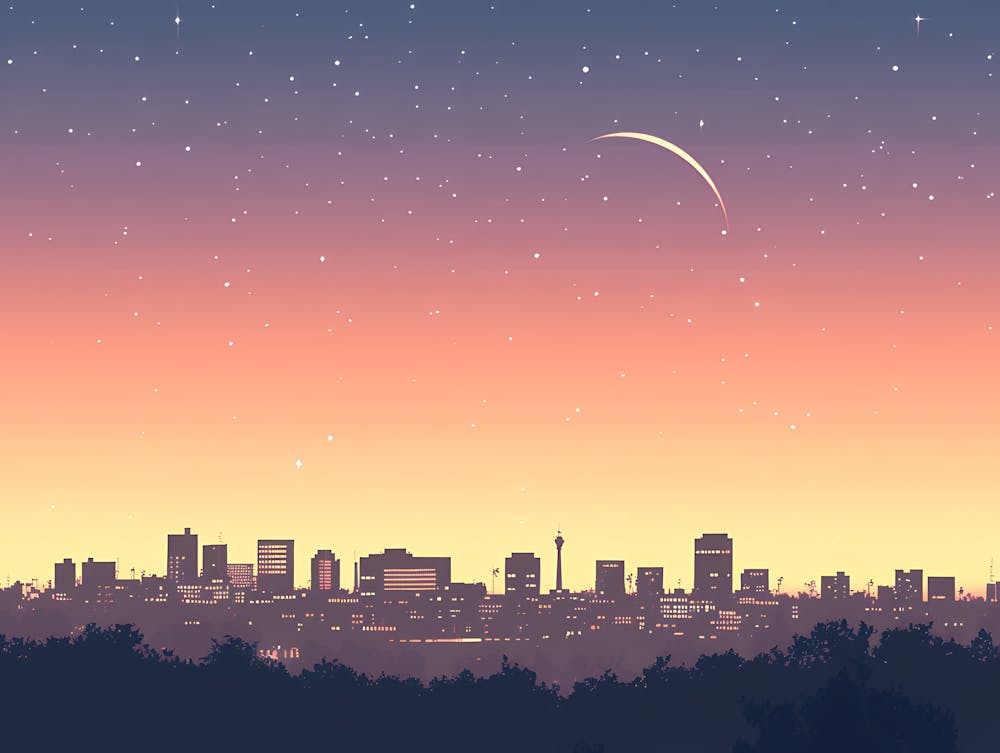 Stadtlandschaft bei Nacht 5