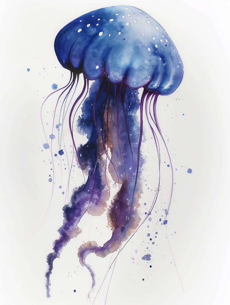 Watercolor Of A Jellyfish